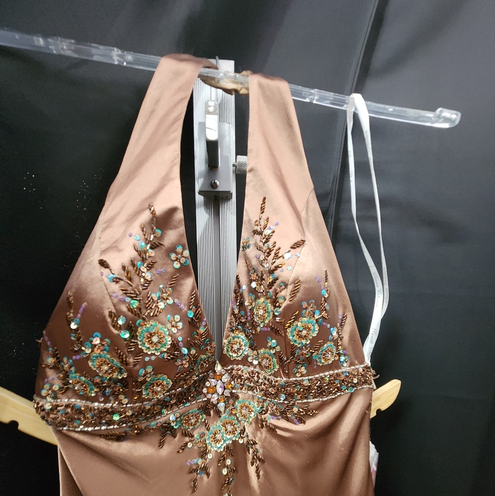 Prom Dress. Shining brown.